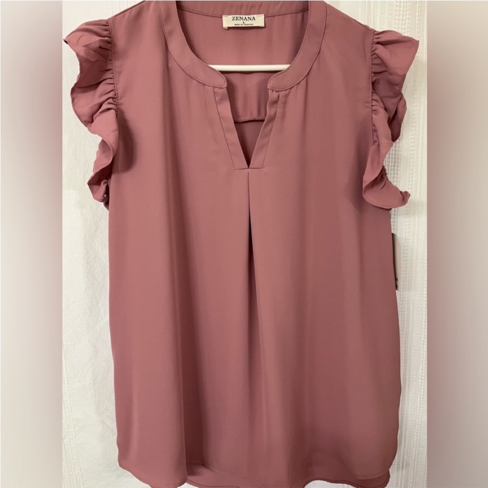 Rose top size large new with tags coral top large NWOT 2 for 24.00